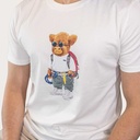 T-shirt doux unisexe à manches courtes et col rond, 100% coton biologique et le logo Harvey intégral.