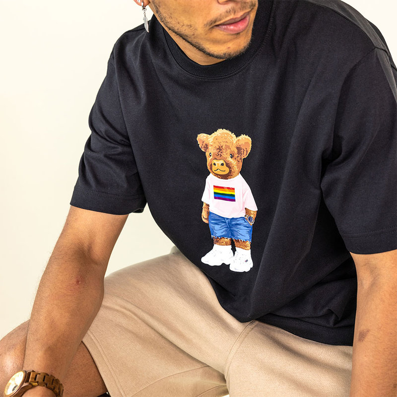 Premium heavyweight unisex T-shirt met korte mouwen en een ronde hals, gemaakt van 100% biologisch katoen en voorzien van een full body Harvey print.