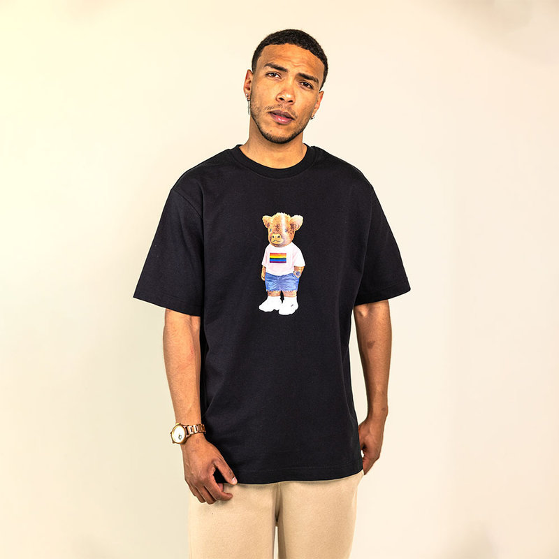 Premium heavyweight unisex T-shirt met korte mouwen en een ronde hals, gemaakt van 100% biologisch katoen en voorzien van een full body Harvey print.