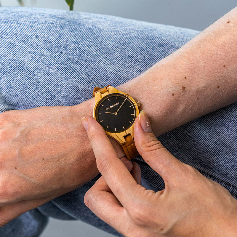 Northern Sky Light Brown Cactus WoodWatch wooden watch Free