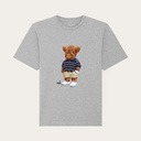 Hochwertiges, kurzärmliges, dickes Unisex-T-Shirt mit Rundhalsausschnitt, aus 100% Bio-Baumwolle und mit ganzflächigem Harvey-Druck.