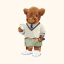 Soft unisex long-sleeved hoodie with a double layered hood and a kangaroo pocket at the front. Made of 85% organic cotton and 15% recycled polyester, featuring a full body Harvey print.