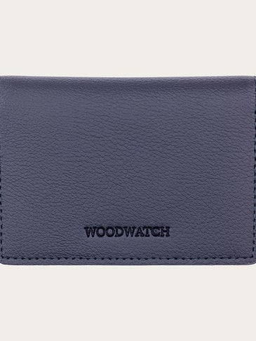 WoodWatch Navy Blue Cactus Leather Card Holder