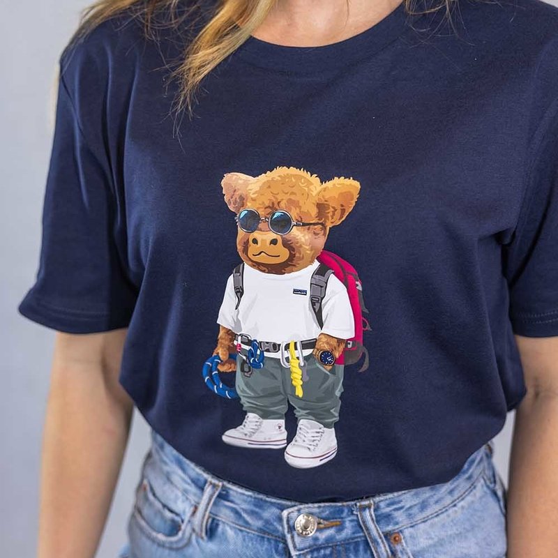 T-shirt doux unisexe à manches courtes et col rond, 100% coton biologique et le logo Harvey intégral.