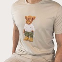T-shirt doux unisexe à manches courtes et col rond, 100% coton biologique et le logo Harvey intégral.
