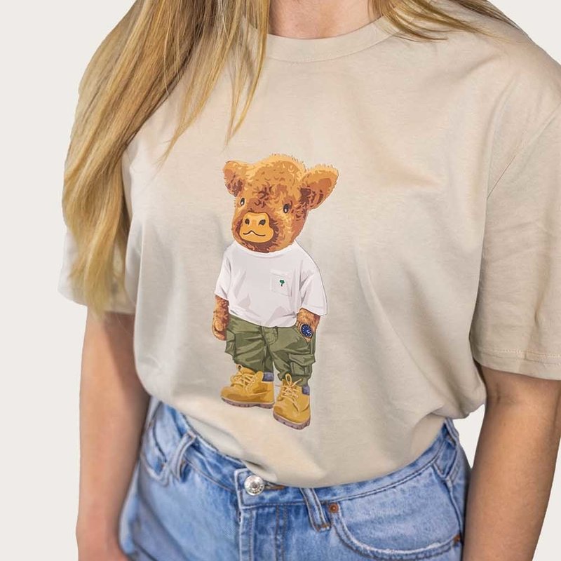 T-shirt doux unisexe à manches courtes et col rond, 100% coton biologique et le logo Harvey intégral.