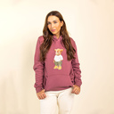 Morbida felpa unisex a maniche lunghe con cappuccio a doppio strato e tasca sul davanti. Realizzata all'85% in cotone organico e al 15% in poliestere riciclato, con logo Harvey stampato full body sul davanti.