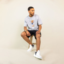Premium heavyweight unisex T-shirt met korte mouwen en een ronde hals, gemaakt van 100% biologisch katoen en voorzien van een full body Harvey print.
