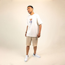 T-shirt unisexe de qualité à manches courtes, col rond, fabriqué à partir de 100 % coton biologique et avec le logo Harvey intégral.