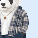 Soft unisex short-sleeved t-shirt with a round neck, made of 100% organic cotton and featuring a full body Peter Panda.