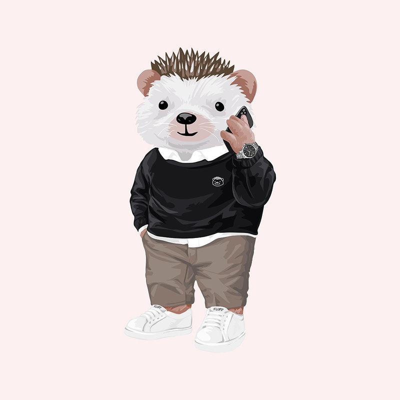 Zacht unisex T-shirt met korte mouwen en ronde hals, gemaakt van 100% biologisch katoen en voorzien van een Harry Hedgehog print.