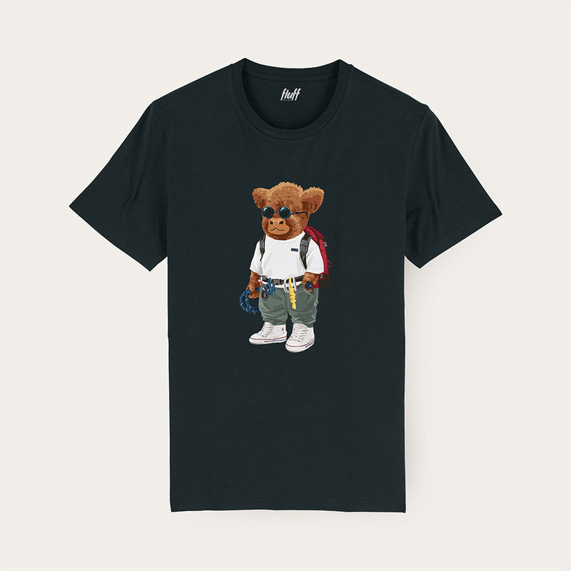 T-shirt doux unisexe à manches courtes et col rond, 100% coton biologique et le logo Harvey intégral.