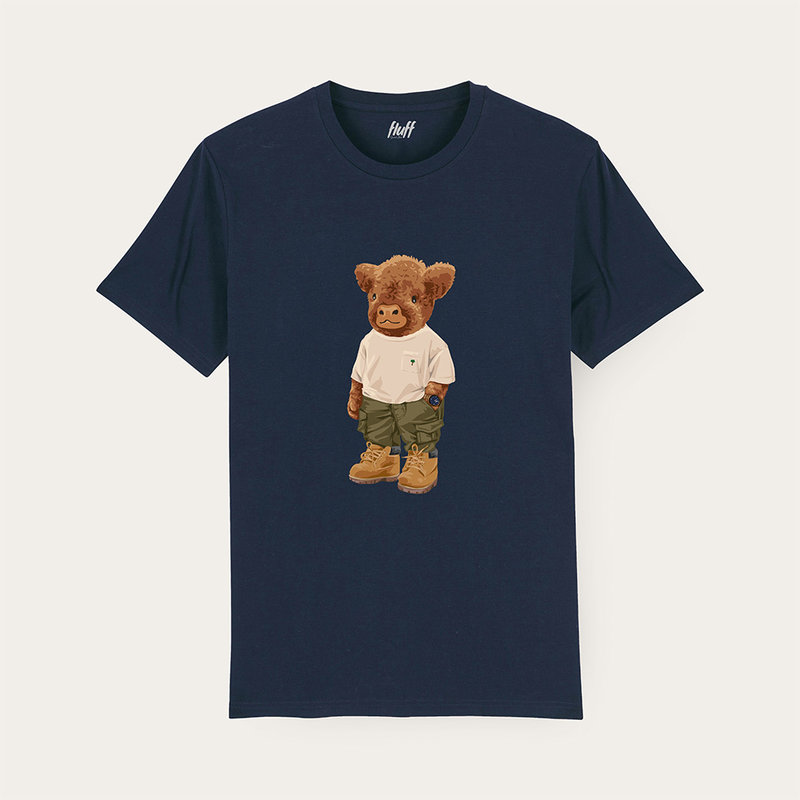 T-shirt doux unisexe à manches courtes et col rond, 100% coton biologique et le logo Harvey intégral.
