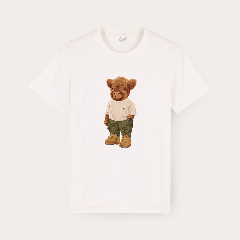 T-shirt doux unisexe à manches courtes et col rond, 100% coton biologique et le logo Harvey intégral.