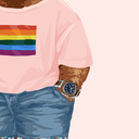 Camiseta suave unisex de manga corta con cuello redondo, hecha de 100% algodón orgánico y con estampado de Harvey entero.