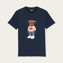 Camiseta suave unisex de manga corta con cuello redondo, hecha de 100% algodón orgánico y con estampado de Harvey entero.