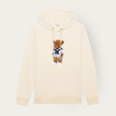 Sweat à capuche, unisexe et doux, à manches longues avec une capuche à double épaisseur et une poche kangourou sur le devant. Fabriqué à partir de 85 % de coton biologique et de 15 % de polyester recyclé, avec le logo Harvey intégral.