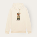 Sweat à capuche, unisexe et doux, à manches longues avec une capuche à double épaisseur et une poche kangourou sur le devant. Fabriqué à partir de 85 % de coton biologique et de 15 % de polyester recyclé, avec le logo Harvey intégral.