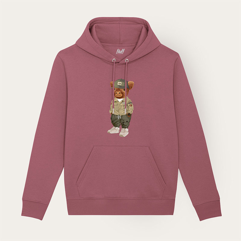 Sweat à capuche, unisexe et doux, à manches longues avec une capuche à double épaisseur et une poche kangourou sur le devant. Fabriqué à partir de 85 % de coton biologique et de 15 % de polyester recyclé, avec le logo Harvey intégral.