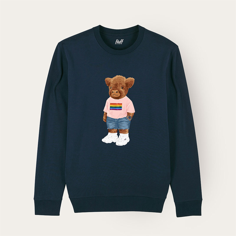 Jersey suave unisex de manga larga y cuello redondo. Hecho con 85 % algodón orgánico y 15 % poliéster reciclado, tiene el logo de Harvey entero bordado.