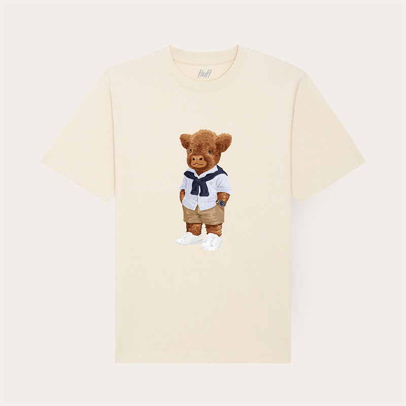 Premium heavyweight unisex T-shirt met korte mouwen en een ronde hals, gemaakt van 100% biologisch katoen en voorzien van een full body Harvey print.