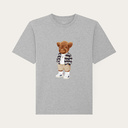 T-shirt unisexe de qualité à manches courtes, col rond, fabriqué à partir de 100 % coton biologique et avec le logo Harvey intégral.