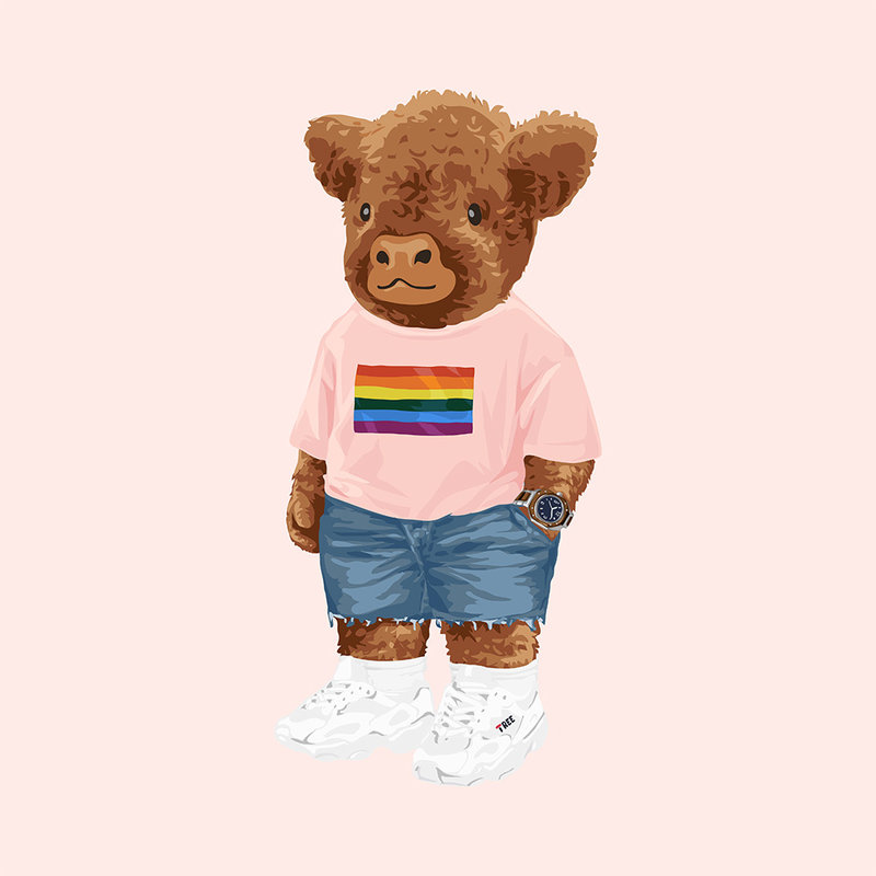 Premium heavyweight unisex T-shirt met korte mouwen en een ronde hals, gemaakt van 100% biologisch katoen en voorzien van een full body Harvey print.