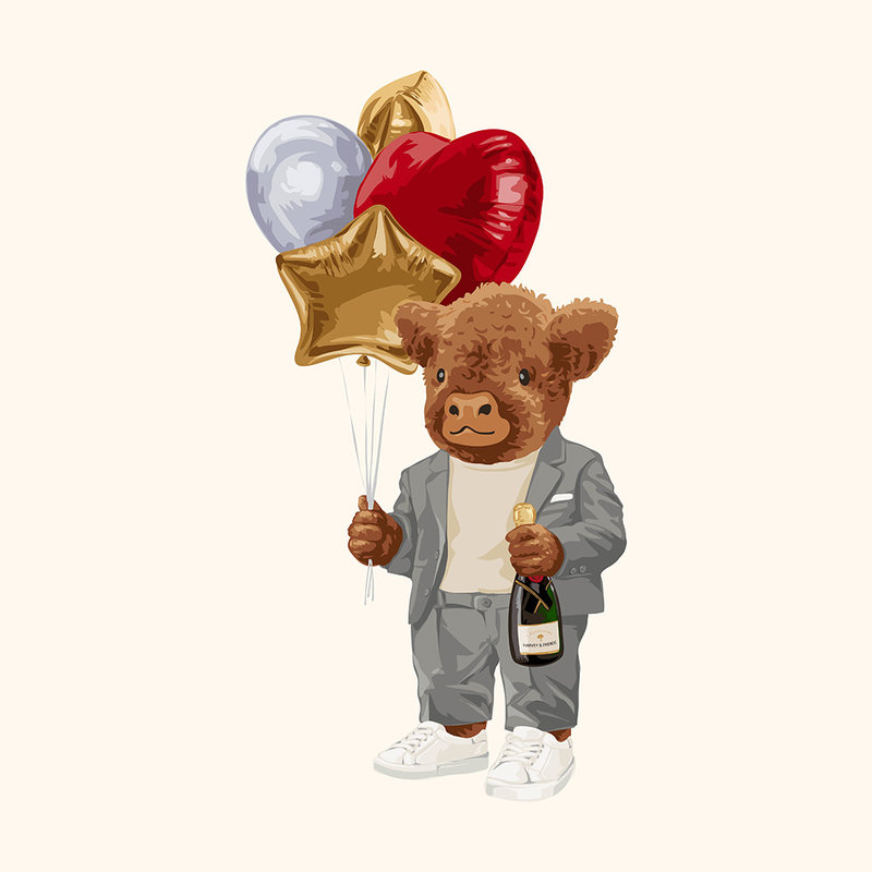 Weicher, langärmeliger Unisex-Hoodie mit doppellagiger Kapuze und Kängurutasche auf der Vorderseite. Hergestellt aus 85 % Bio-Baumwolle und 15 % recyceltem Polyester, mit ganzflächigem Harey-Druck.