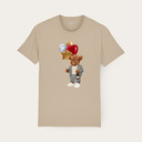 Camiseta suave unisex de manga corta con cuello redondo, hecha de 100% algodón orgánico y con estampado de Harvey entero.