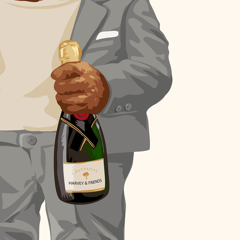 Camiseta suave unisex de manga corta con cuello redondo, hecha de 100% algodón orgánico y con estampado de Harvey entero.