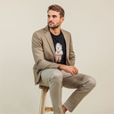 Weiches Unisex-Kurzarm-T-Shirt mit Rundhalsausschnitt, aus 100% Bio-Baumwolle und mit Ganzkörper Harry Hedgehog.