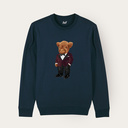 Jersey suave unisex de manga larga y cuello redondo. Hecho con 85 % algodón orgánico y 15 % poliéster reciclado, tiene el logo de Harvey entero bordado.