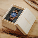 The CLASSIC Collection rethinks the aesthetic of a WoodWatch in a sophisticated way. The slim cases give a classy impression while featuring a unique a moonphase movement and two extra subdials featuring a week and month display. The CLASSIC Mariner is ma