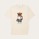 Premium heavyweight kortärmad T-shirt i unisexmodell med rund krage, tillverkad av 100 % organisk bomull och med ett Harvey-tryck som täcker hela plagget.