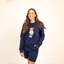 Soft unisex long-sleeved sweater with a round neck. Made of 85% organic cotton and 15% recycled polyester, featuring a full body Harvey print.