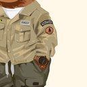 Soft unisex long-sleeved sweater with a round neck. Made of 85% organic cotton and 15% recycled polyester, featuring a full body Harvey print.