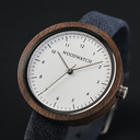 Inspired by contemporary Nordic minimalism. The NORDIC Stockholm Navy features a 36mm diameter walnut case with a white dial and silver details. Handmade from sustainably sourced wood combined with an ultra soft navy blue sustainable vegan leather strap.