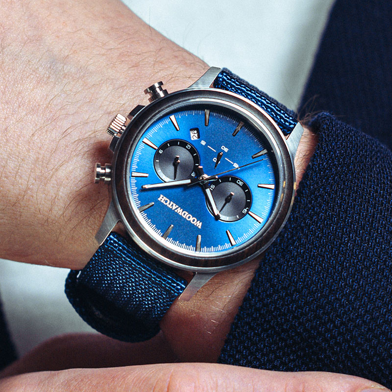 Woodwatch Houten Horloge Farbound Blue