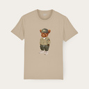 Weiches Unisex-Kurzarm-T-Shirt mit Rundhalsausschnitt, aus 100% Bio-Baumwolle und mit Ganzkörper Harvey.