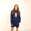 Zachte unisex hoodie met lange mouwen, een dubbellaagse capuchon en een kangoeroezak aan de voorkant. Gemaakt van 85% biologisch katoen en 15% gerecycled polyester, met een full body Harvey print.