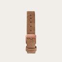 The Beige Band is made of vegan leather and a metal buckle clasp, and is naturally died with a yellow hue. The band measures 14mm and fits perfectly with the Nordic Collection.