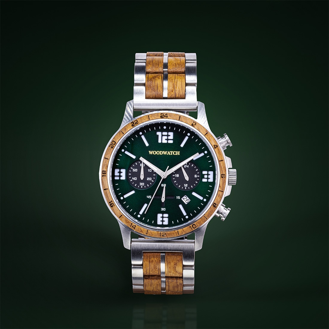 Woodwatch Houten Horloge Craftmaster Green