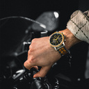 This collection features a quartz chronograph movement known for its reliability and accuracy. The movement offers a convenient stopwatch, date display, and long battery life, making it ideal for daily use without frequent battery changes.
