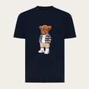 Soft unisex short-sleeved t-shirt with a round neck, made of 100% organic and recycled cotton and featuring a full body Harvey.