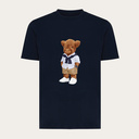 Soft unisex short-sleeved t-shirt with a round neck, made of 100% organic and recycled cotton and featuring a full body Harvey.