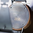 The ELEMENT Collection is comprised of four unique designs in the WoodWatch range, showcasing a combination of 316 stainless steel and wood. The 41mm diameter Iron Walnut watch features our characteristic moonphase movement and two subdials to display the