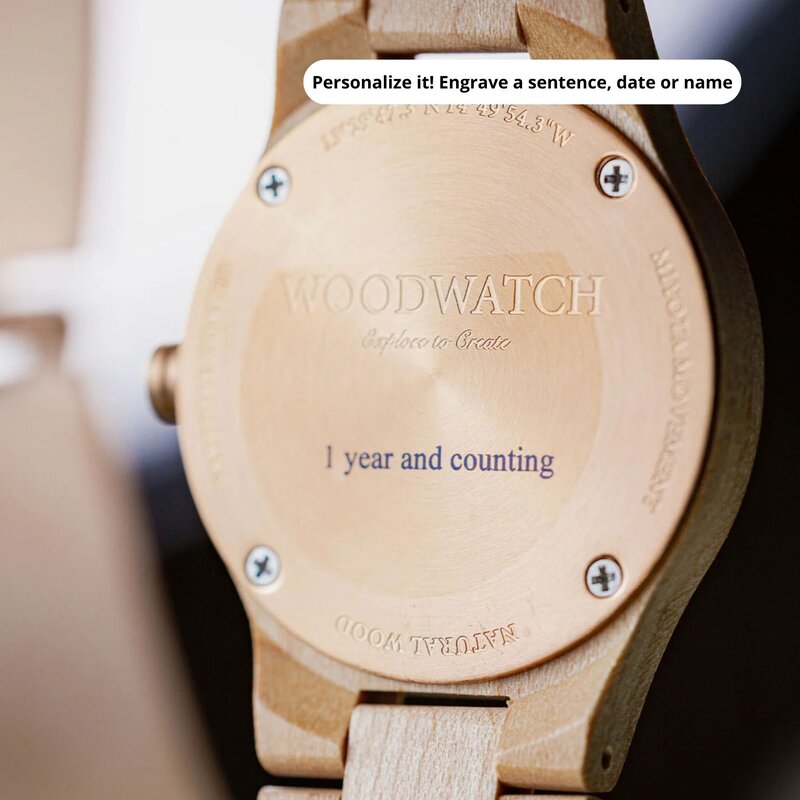 The CORE Collection got its name from the finest quality of wood from the tree. The sporty design is perfect for wood enthusiasts and adventurers alike. Different wood type options available in two diameters fit the likes of men and women alike. Each watc