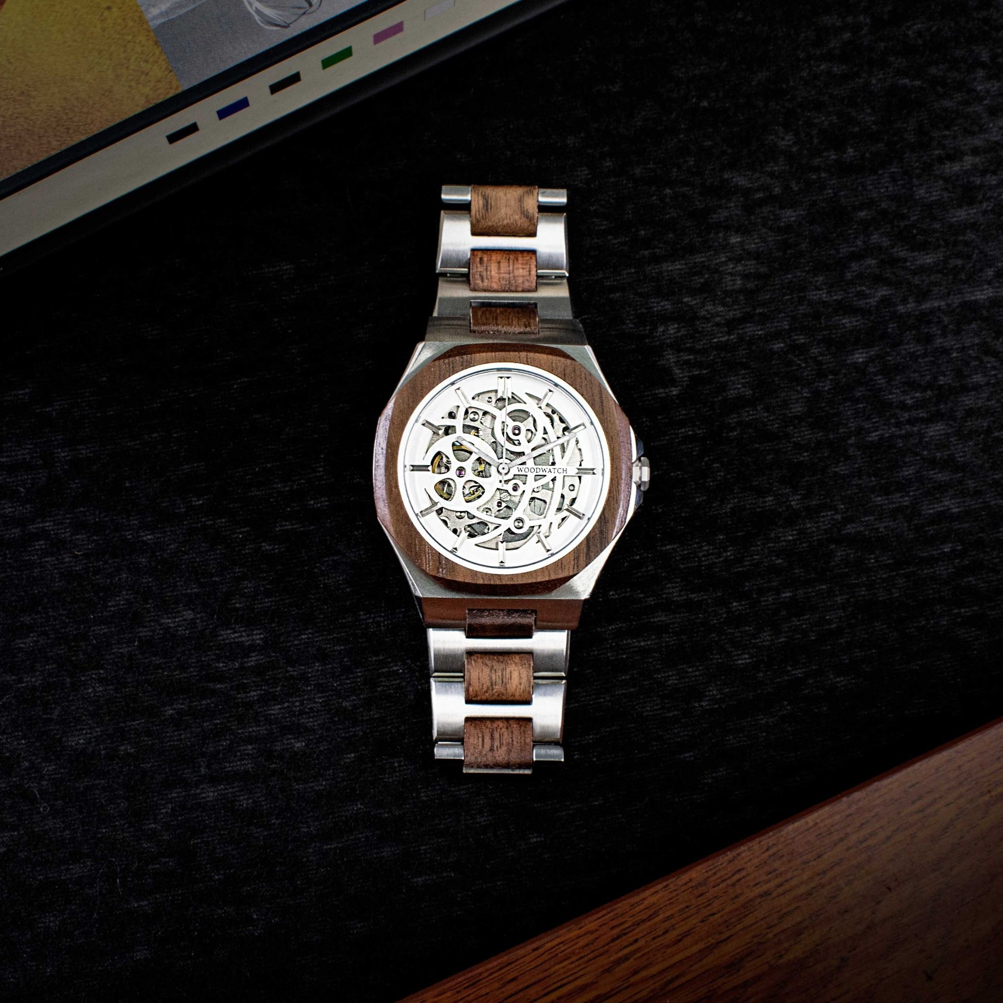 Raptor Elementary RA20323 Orologio Da Uomo In Legno Naturale Con Cinturino In Legno E Fibbia Deployante