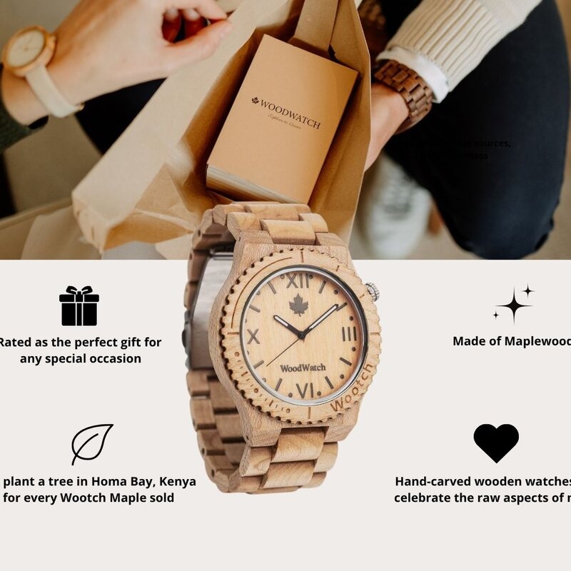 That first instinct and lust for a new adventure. This is the idea that brought the ORIGINAL Collection to life. Hand-carved wooden watches that celebrate the raw aspects of nature, which provide the world its beauty. Each model makes a statement and a gr