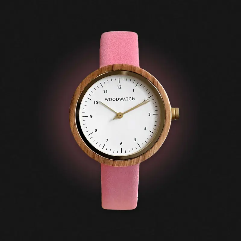 Inspired by contemporary Nordic minimalism. The NORDIC Copenhagen features a 36mm diameter white olive wood case with a white dial and gold details. Handmade from sustainably sourced wood and combined with an ultra soft beige sustainable vegan leather str